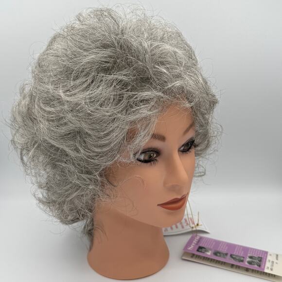 NWT Paula Young Mid Colleen Gray Wig Color 51 Short Curly Synthetic Average main image 8